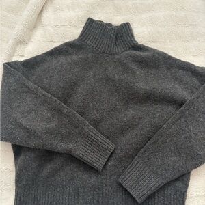 Zara Charcoal Knit Turtleneck